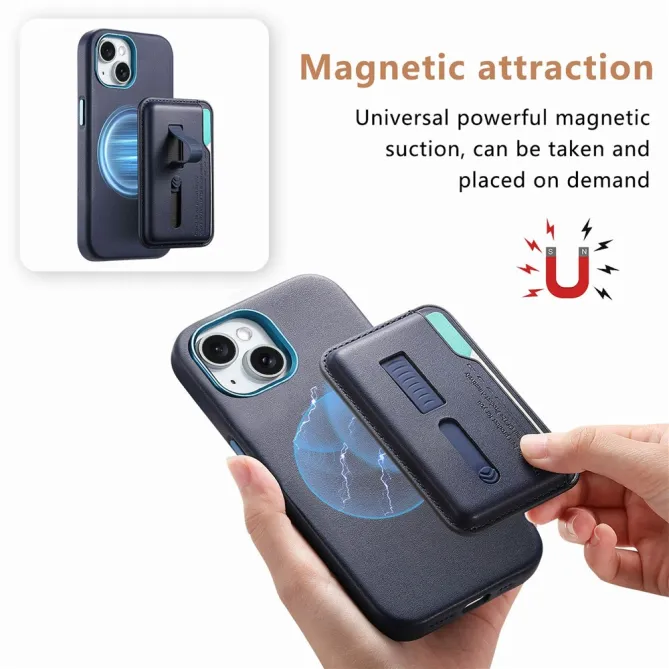 Coque iPhone 15 porte-cartes détachable