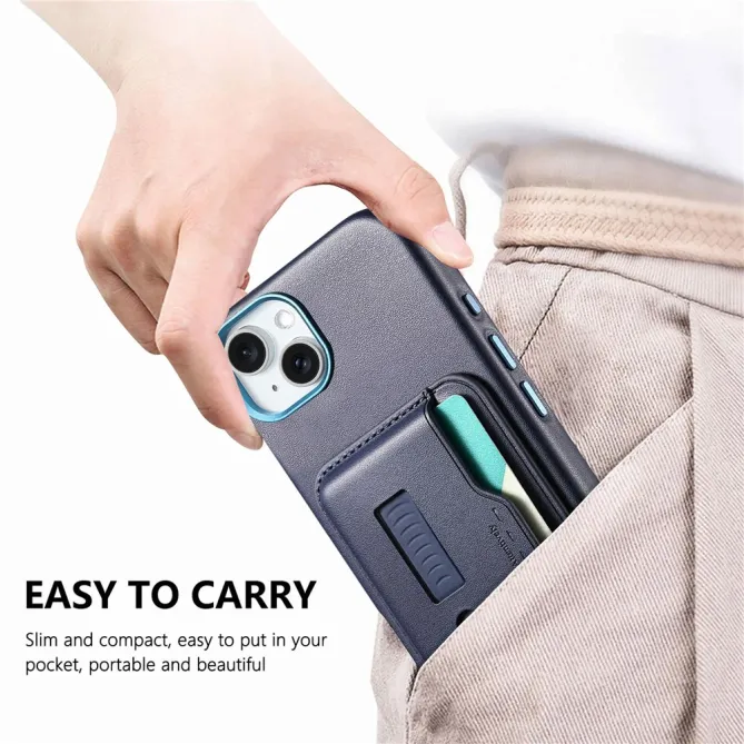 Coque iPhone 15 porte-cartes détachable