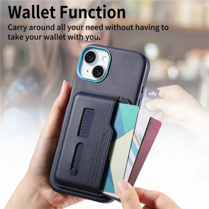 Coque iPhone 15 porte-cartes détachable