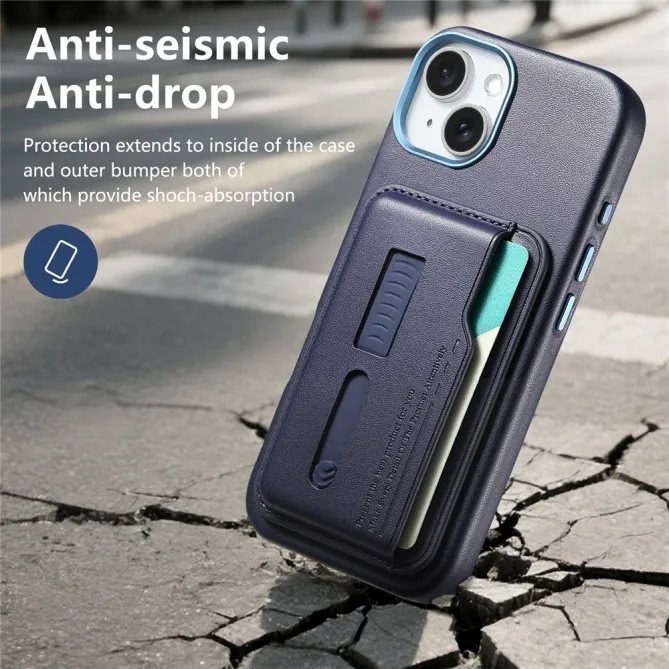 Coque iPhone 15 porte-cartes détachable