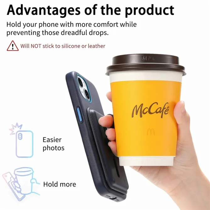 Coque iPhone 15 porte-cartes détachable