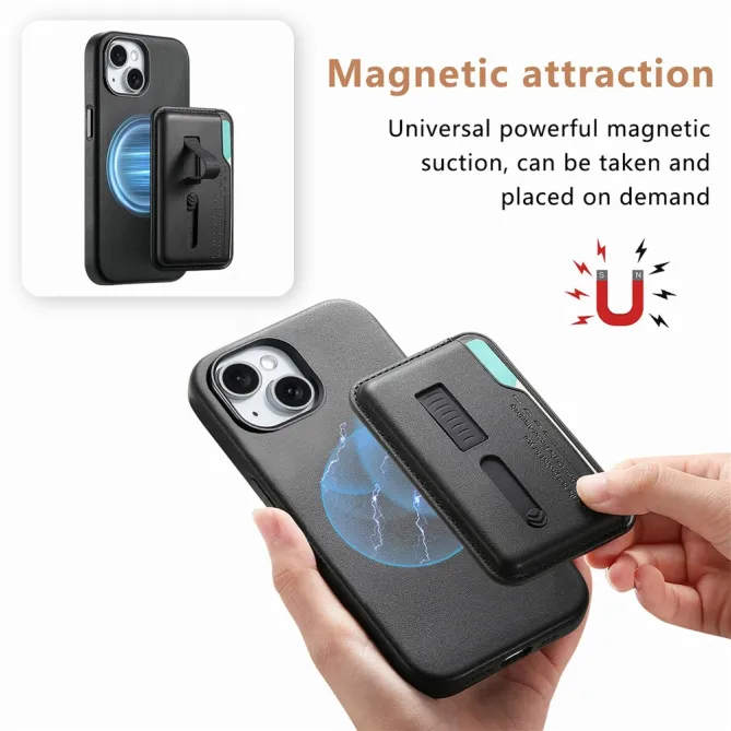Coque iPhone 15 porte-cartes détachable