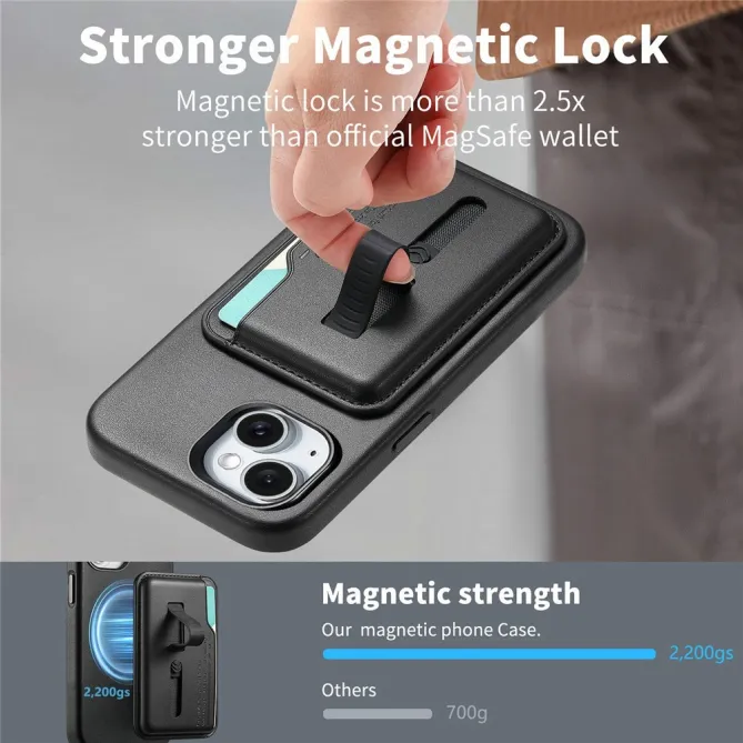 Coque iPhone 15 porte-cartes détachable