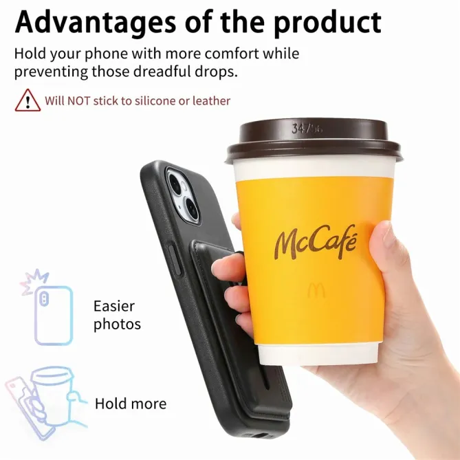 Coque iPhone 15 porte-cartes détachable