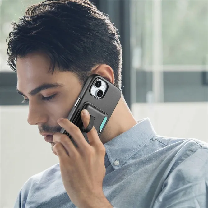 Coque iPhone 15 porte-cartes détachable