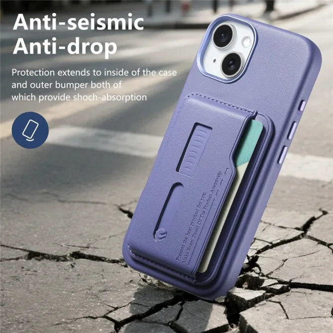 Coque iPhone 15 porte-cartes détachable