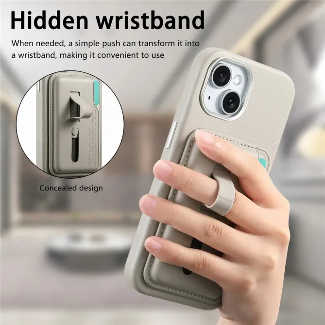 Coque iPhone 15 porte-cartes détachable