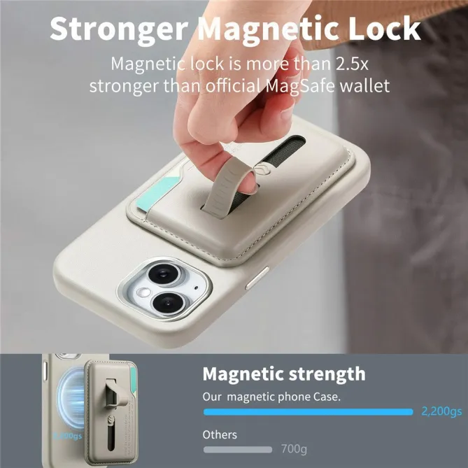 Coque iPhone 15 porte-cartes détachable