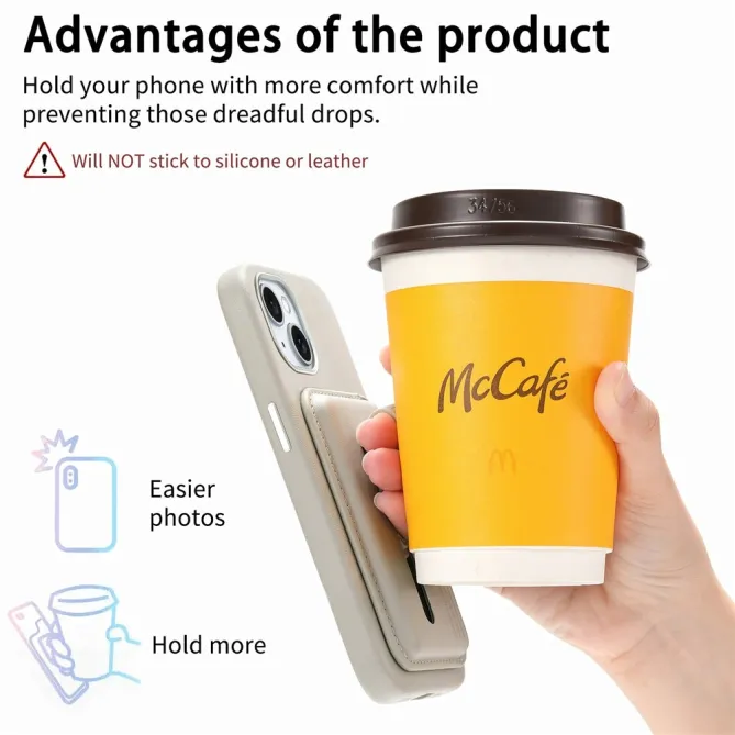 Coque iPhone 15 porte-cartes détachable