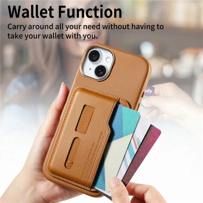 Coque iPhone 15 porte-cartes détachable