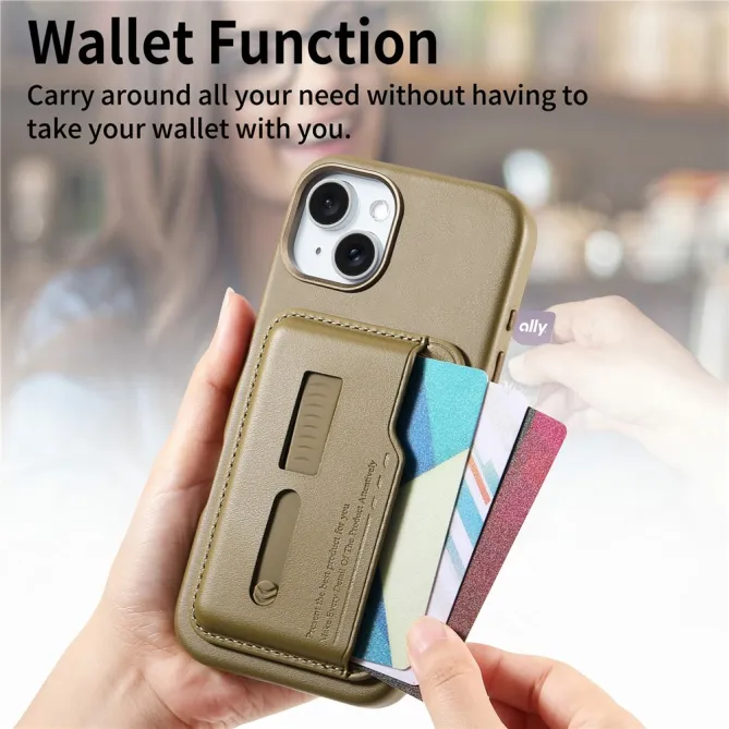 Coque iPhone 15 porte-cartes détachable