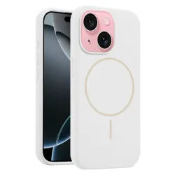 Coque iPhone 15 silicone liquide magnétique