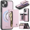 Coque iPhone 15 portefeuille détachable magnétique zippé J12