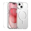 Coque iPhone 15 magnétique transparente avec verre trempé 9H