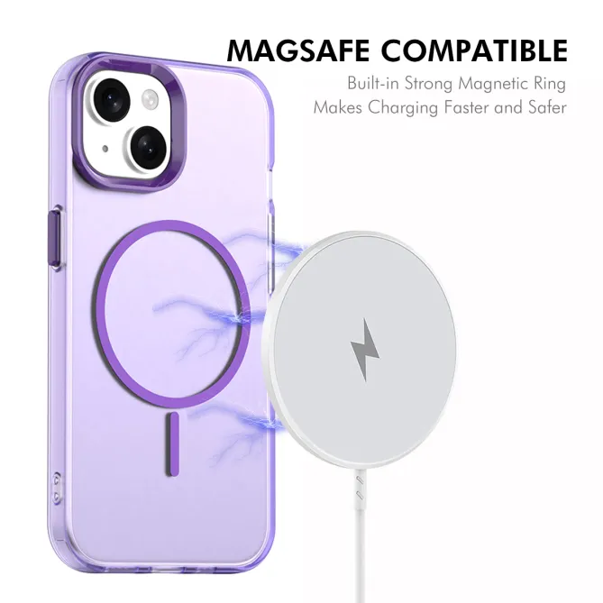Coque iPhone 15 magnétique transparente avec verre trempé 9H