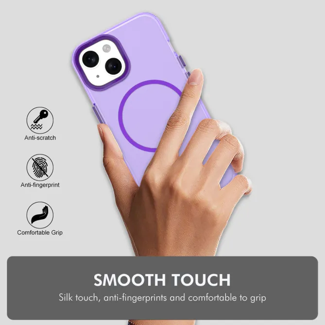 Coque iPhone 15 magnétique transparente avec verre trempé 9H