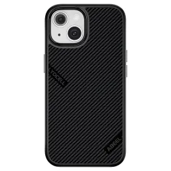 Coque iPhone 15 magnétique CF-Lyocell texture premium