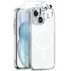 Coque iPhone 15 magnétique transparente pack protection 5 en 1