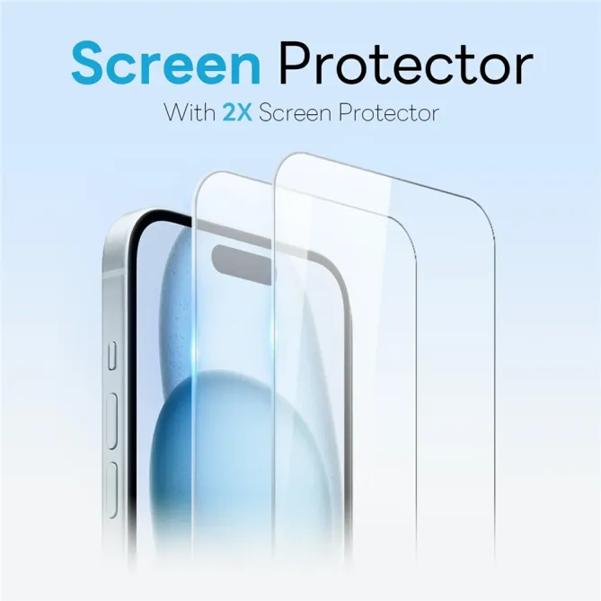 Coque iPhone 15 magnétique transparente pack protection 5 en 1