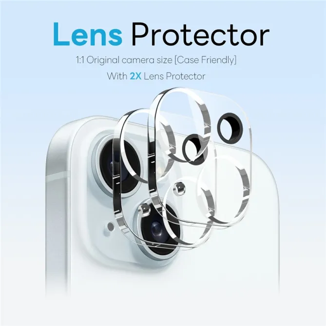 Coque iPhone 15 magnétique transparente pack protection 5 en 1