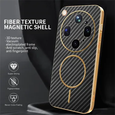Coque Oppo Find X9 Ultra Magnétique Style Fibre de Carbone