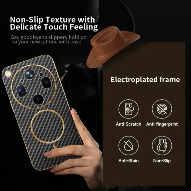 Coque Oppo Find X9 Ultra Magnétique Style Fibre de Carbone