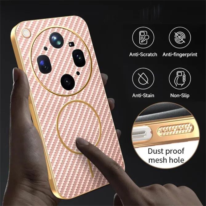 Coque Oppo Find X9 Ultra Magnétique Style Fibre de Carbone