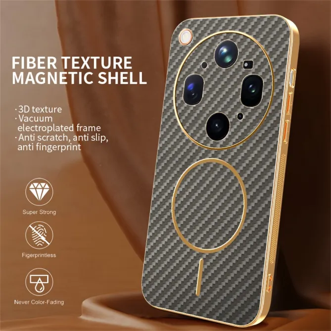 Coque Oppo Find X9 Ultra Magnétique Style Fibre de Carbone