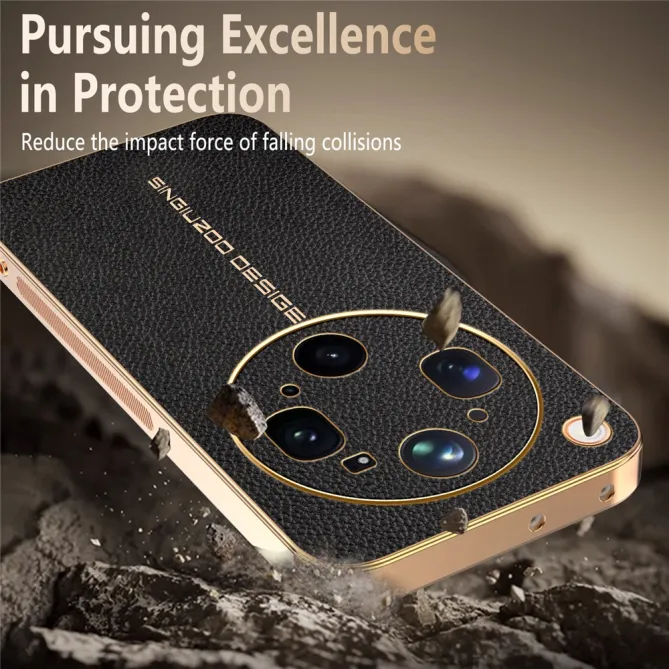 Coque Oppo Find X9 Ultra effet cuir grainé anti-rayures