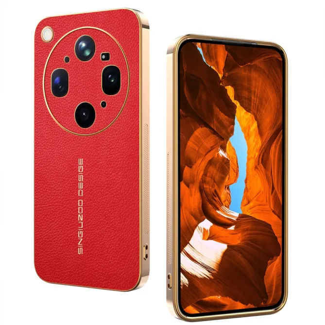 Coque Oppo Find X9 Ultra effet cuir grainé anti-rayures