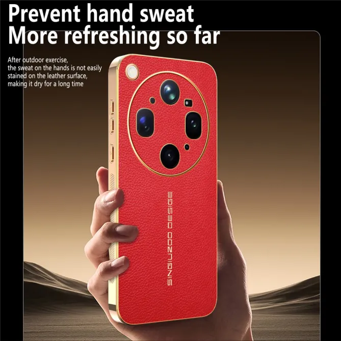 Coque Oppo Find X9 Ultra effet cuir grainé anti-rayures