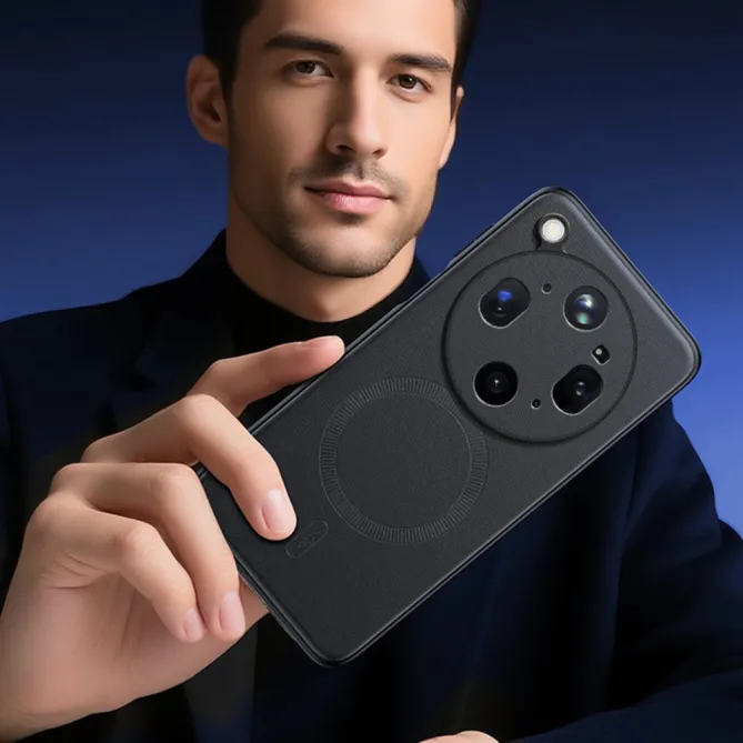 Coque Oppo Find X9 Ultra magnétique style cuir