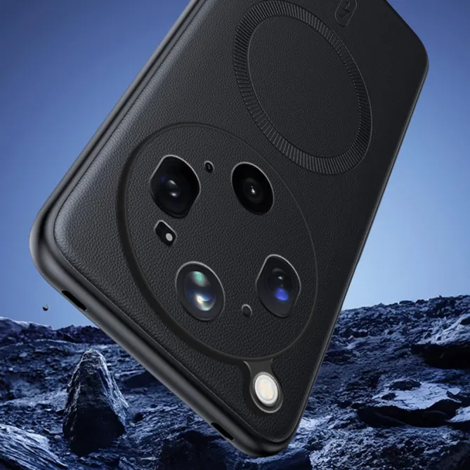 Coque Oppo Find X9 Ultra magnétique style cuir
