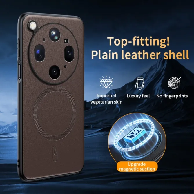 Coque Oppo Find X9 Ultra magnétique style cuir