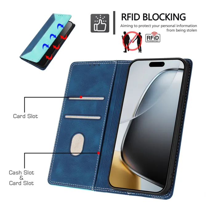 Housse Oppo Find X9 Ultra Simili Cuir Bicolore Porte-Cartes