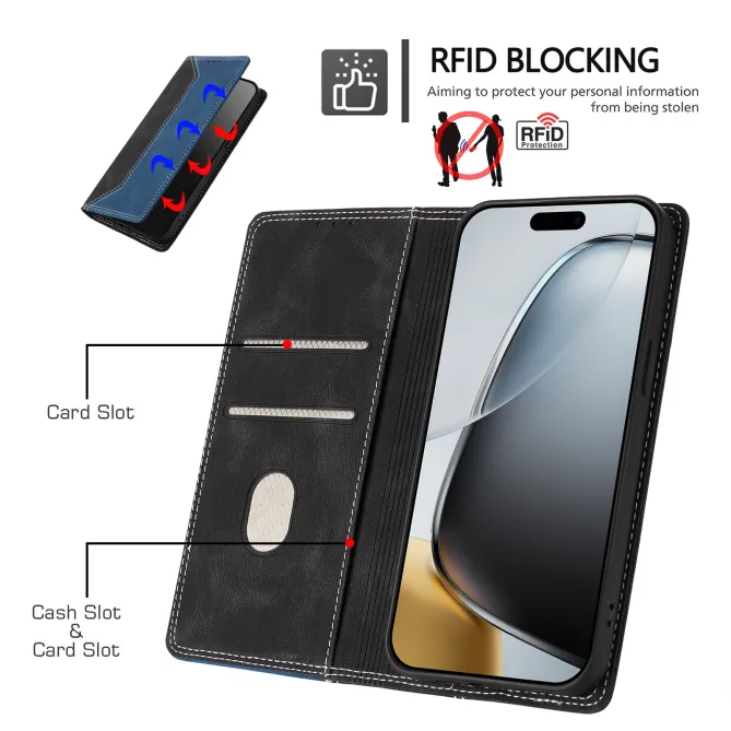 Housse Oppo Find X9 Ultra Simili Cuir Bicolore Porte-Cartes