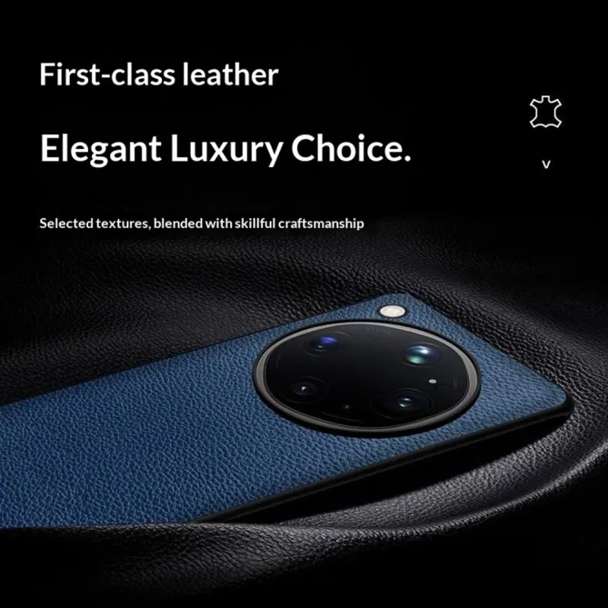 Coque Oppo Find X9 Ultra Effet Cuir Grain de Litchi