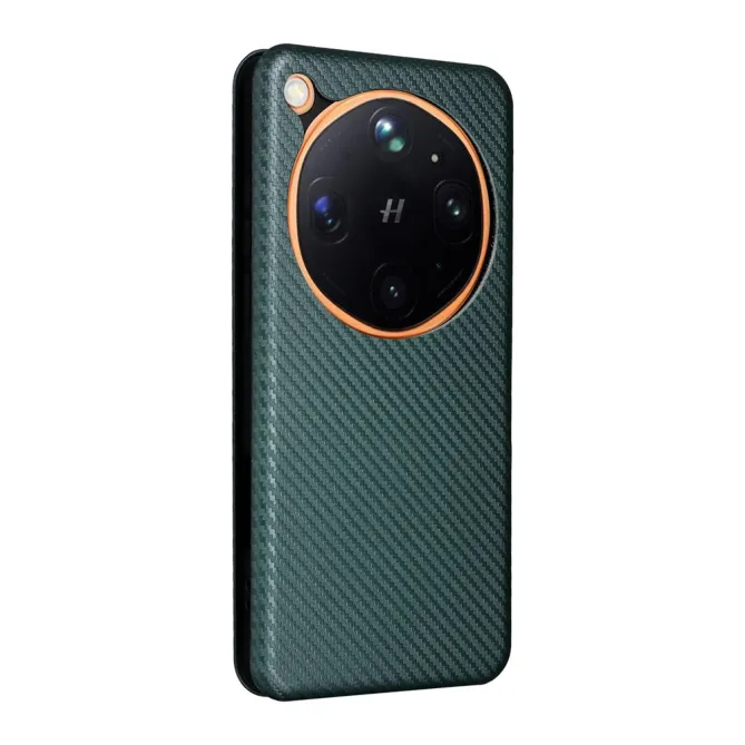 Housse Oppo Find X9 Ultra simili cuir fibre de carbone