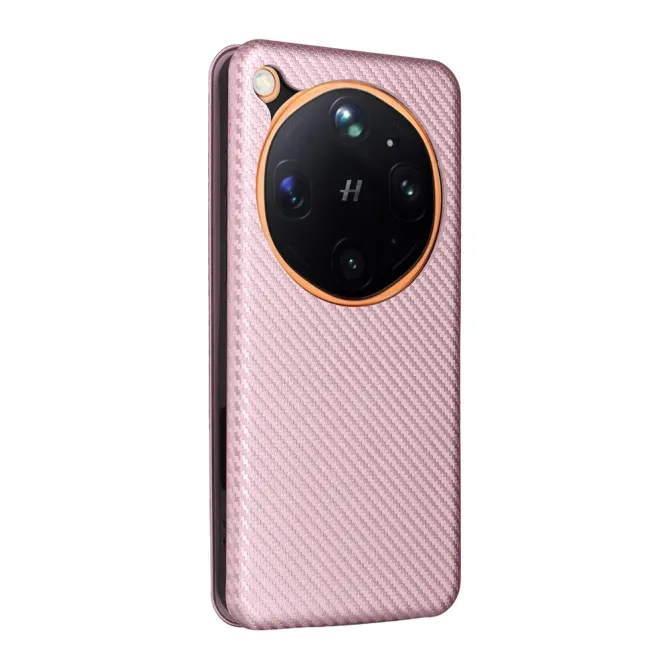 Housse Oppo Find X9 Ultra simili cuir fibre de carbone