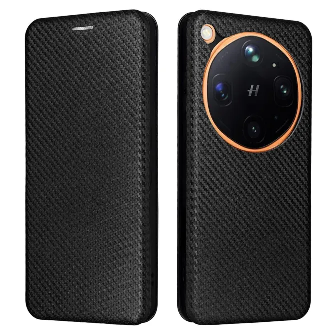 Housse Oppo Find X9 Ultra simili cuir fibre de carbone