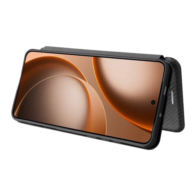 Housse Oppo Find X9 Ultra simili cuir fibre de carbone