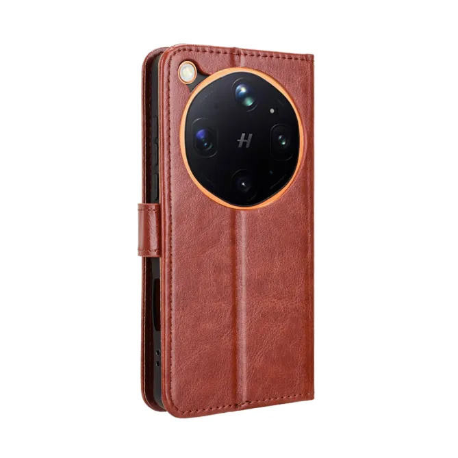 Housse Oppo Find X9 Ultra Portefeuille Effet Cuir Patiné