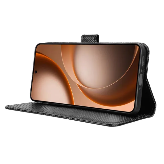 Housse Oppo Find X9 Ultra Texture Diamant avec Lanière