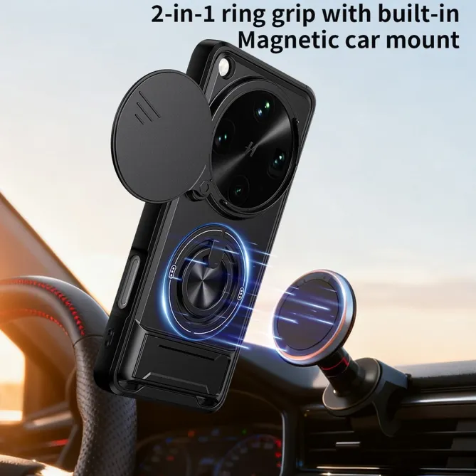 Coque Oppo Find X9 Ultra Antichoc Cache Caméra avec Anneau Rotatif