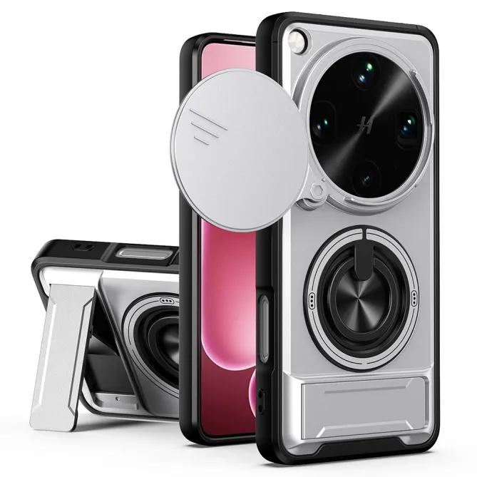 Coque Oppo Find X9 Ultra Antichoc Cache Caméra avec Anneau Rotatif