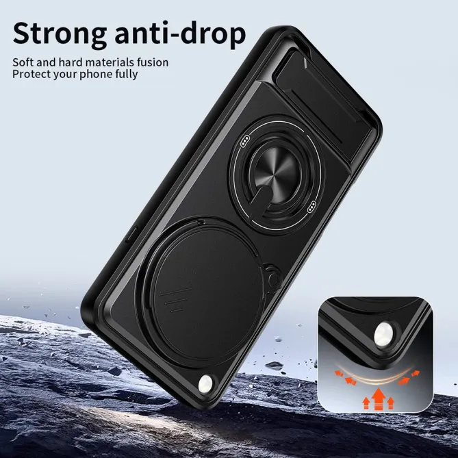 Coque Oppo Find X9 Ultra Antichoc Cache Caméra avec Anneau Rotatif