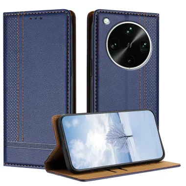 Flip Cover Oppo Find X9 Ultra Lignes Structurées avec Porte-Cartes