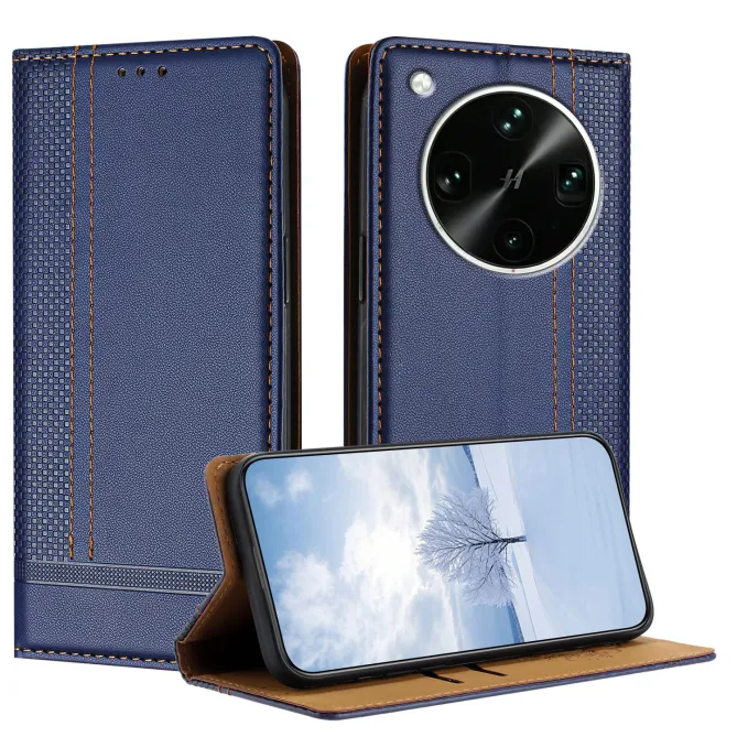 Flip Cover Oppo Find X9 Ultra Lignes Structurées avec Porte-Cartes