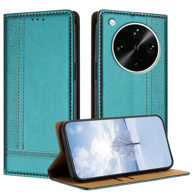 Flip Cover Oppo Find X9 Ultra Lignes Structurées avec Porte-Cartes