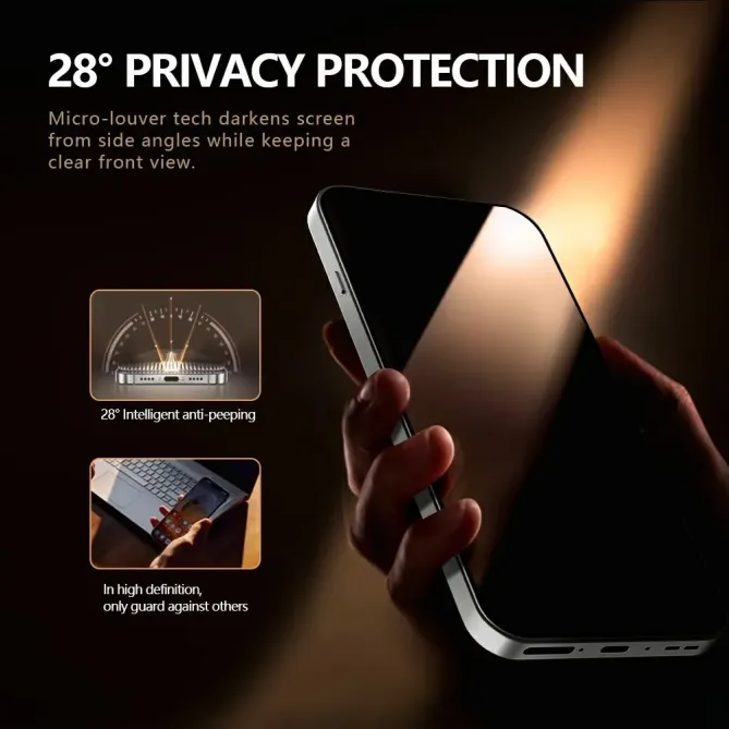 Verre Trempé Anti-Espion Oppo Find X9 Ultra avec Applicateur Anti-Poussière